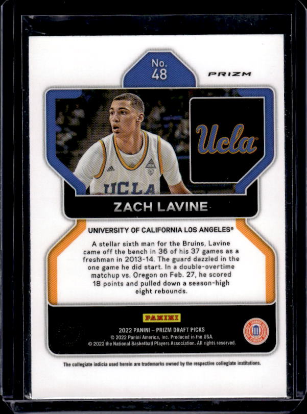 2022 Panini Prizm Draft Picks #48 Zach LaVine Purple Wave
