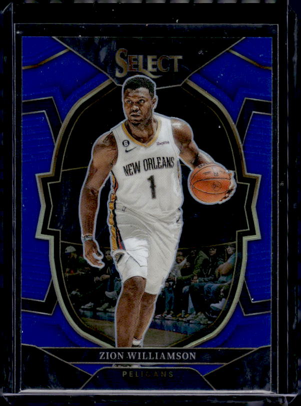 2022-23 Panini Select #24 Zion Williamson Blue Prizms