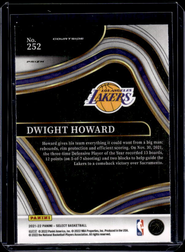 2021-22 Panini Select #252 Dwight Howard Blue Shimmer Prizms
