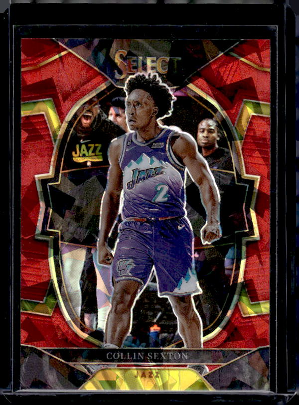 2022-23 Panini Select #23 Collin Sexton Red Cracked Ice Prizms