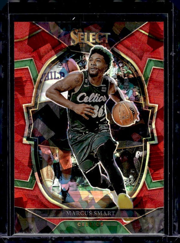 2022-23 Panini Select #35 Marcus Smart Red Cracked Ice Prizms