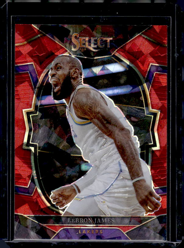 2022-23 Panini Select #26 LeBron James Red Cracked Ice Prizms