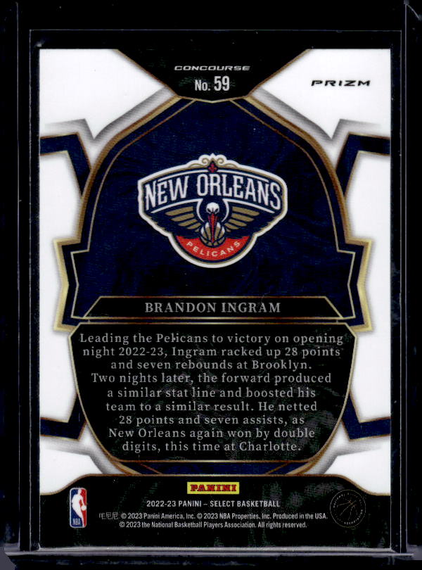 2022-23 Panini Select #59 Brandon Ingram Red Cracked Ice Prizms