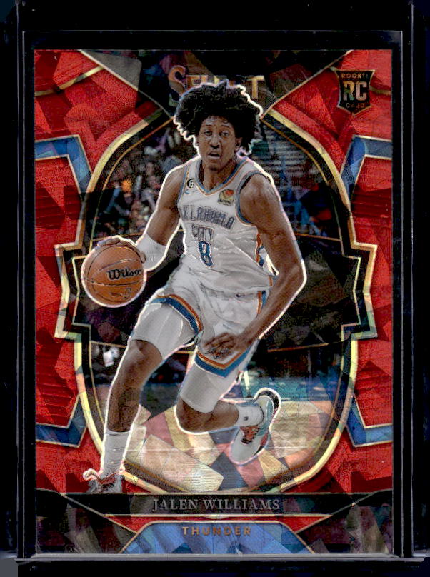 2022-23 Panini Select #90 Jalen Williams Red Cracked Ice Prizms