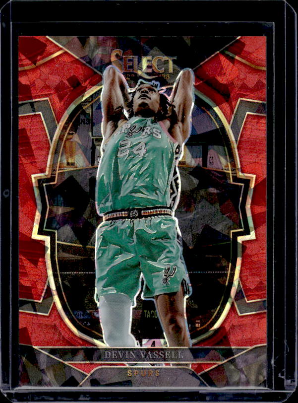 2022-23 Panini Select #64 Devin Vassell Red Cracked Ice Prizms