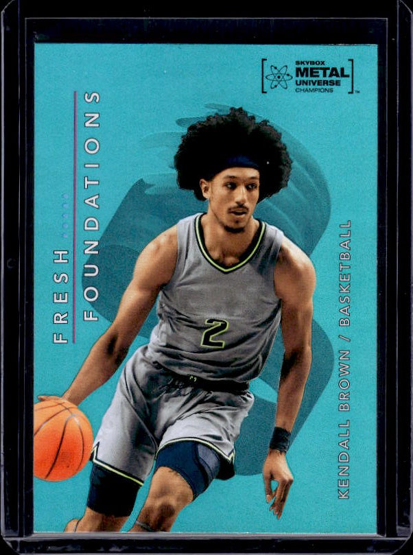 2022 SkyBox Metal Universe Champions #FF33 Kendall Brown Fresh Foundations Aqua