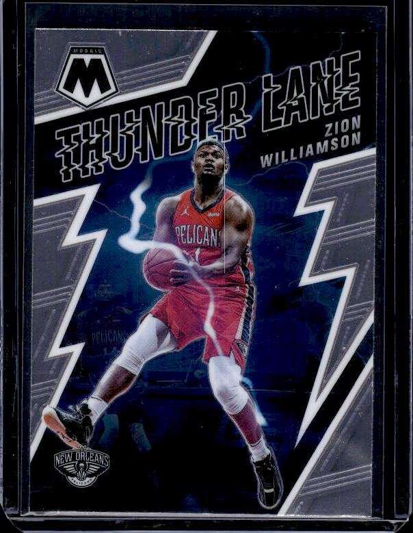 2021-22 Panini Mosaic #14 Zion Williamson Thunder Lane