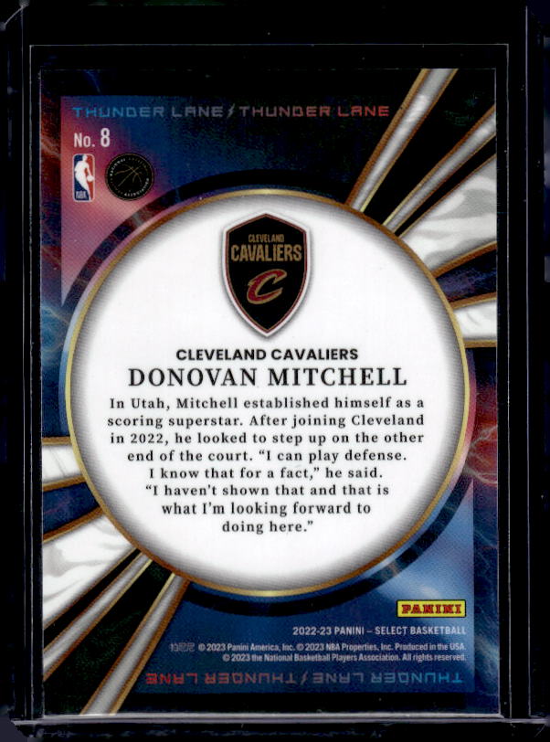 2022-23 Panini Select #8 Donovan Mitchell Thunder Lane