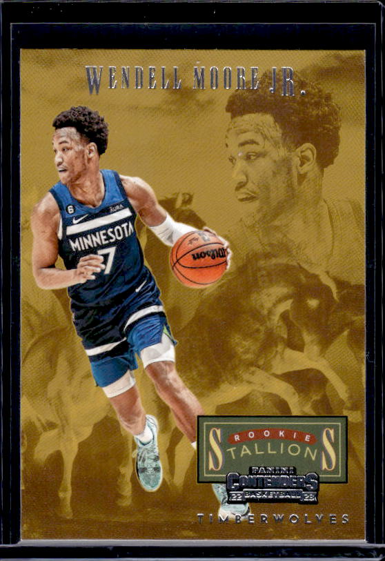 2022-23 Panini Contenders #7 Wendell Moore Jr. Rookie Stallions
