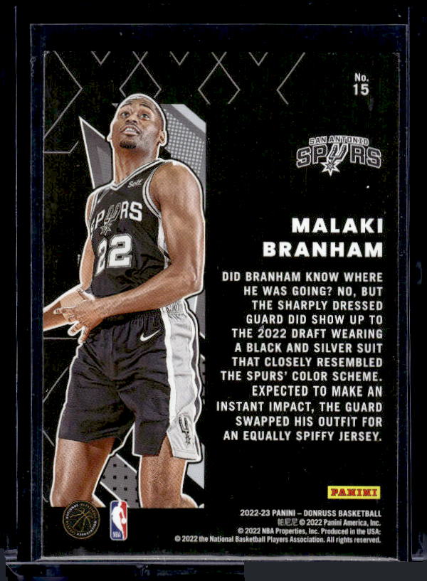 2022-23 Donruss #15 Malaki Branham Great X-Pectations