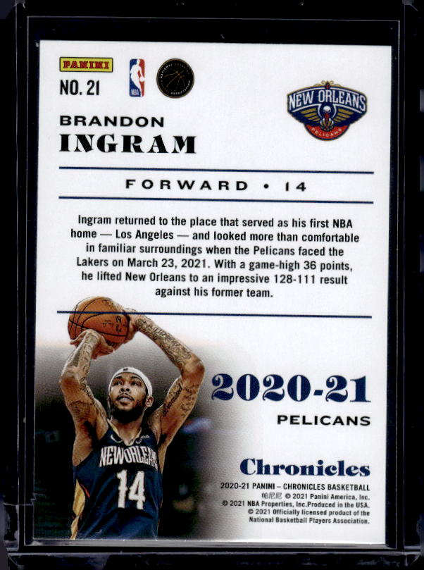 2020-21 Panini Chronicles #21 Brandon Ingram Bronze