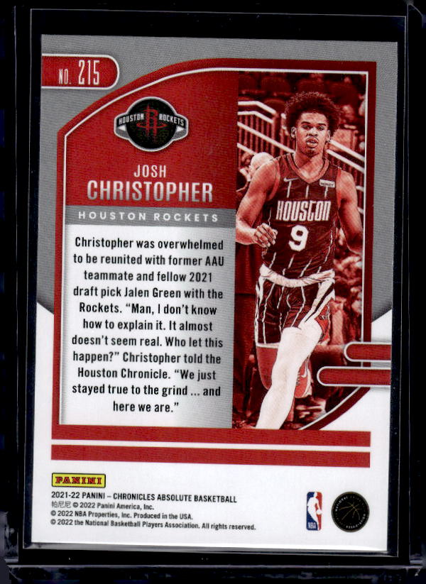 2021-22 Panini Chronicles #215 Josh Christopher