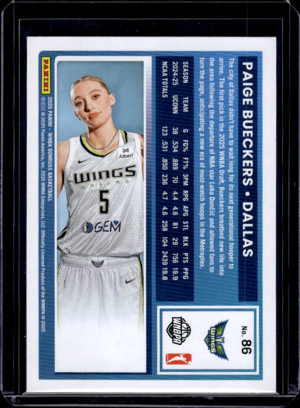 2025 Donruss WNBA #86 Paige Bueckers