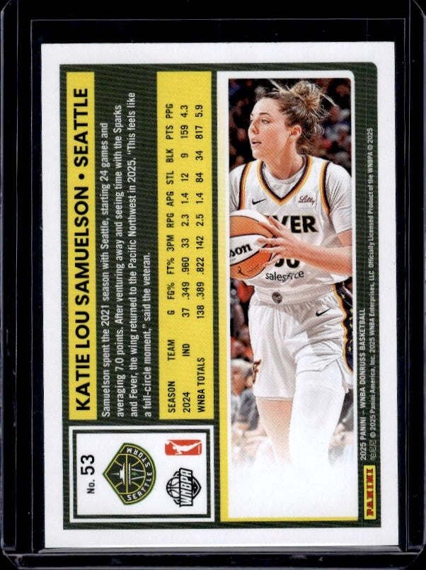 2025 Donruss WNBA #53 Katie Lou Samuelson Red Lava #/399