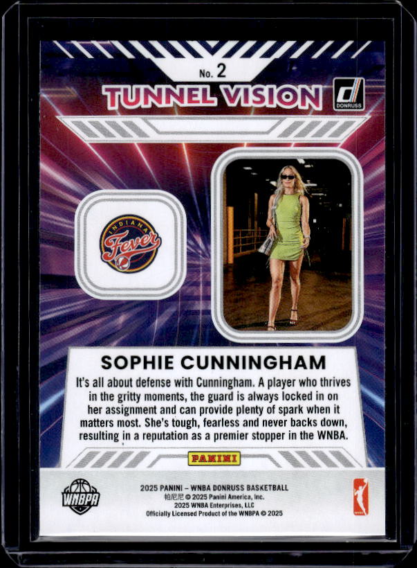 2025 Donruss WNBA #2 Sophie Cunningham Tunnel Vision