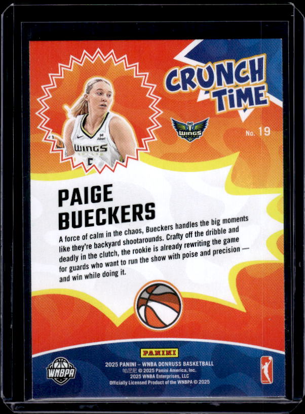 2025 Donruss WNBA #19 Paige Bueckers Crunch Time