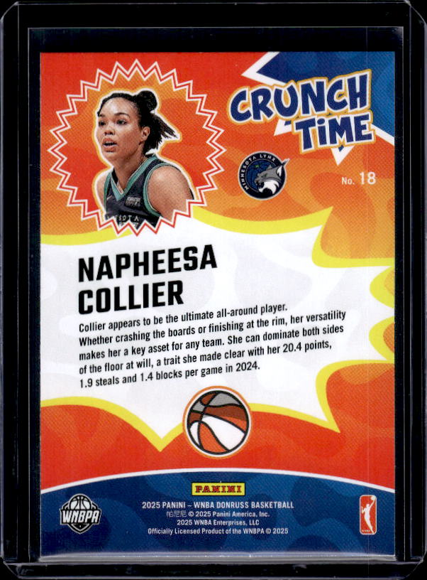2025 Donruss WNBA #18 Napheesa Collier Crunch Time