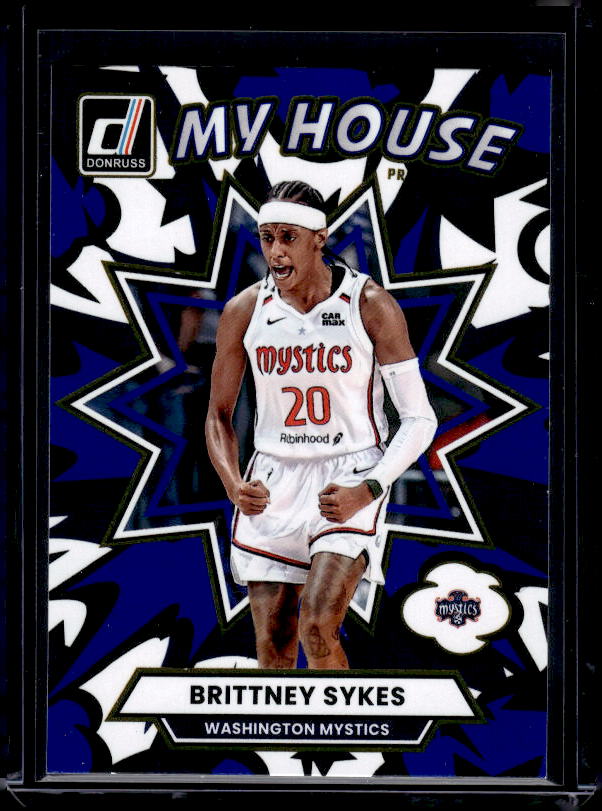 2025 Donruss WNBA #18 Brittney Sykes My House Press Proof Blue