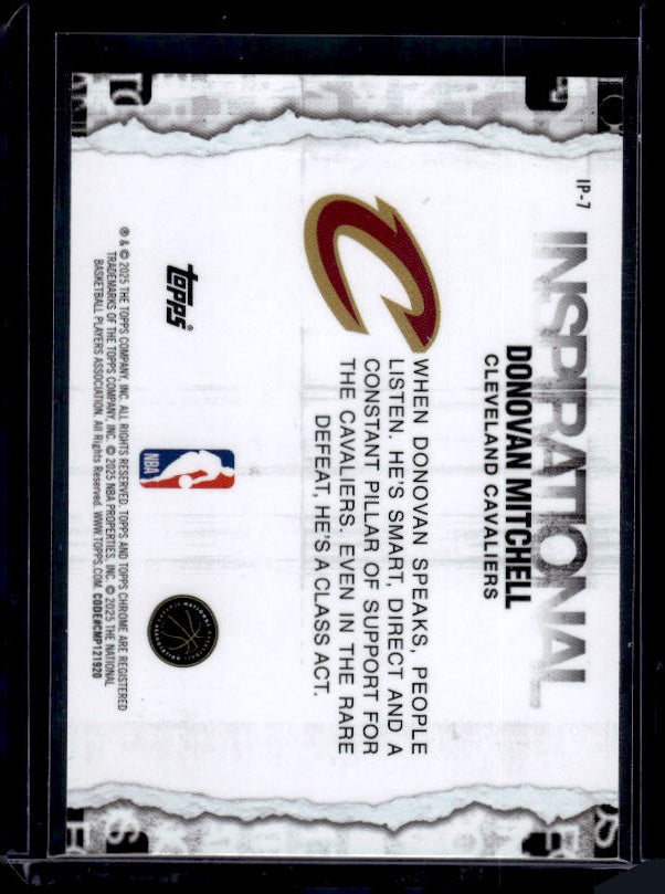 2025-26 Topps Chrome #IP-7 Donovan Mitchell Inspirational Magenta #/399