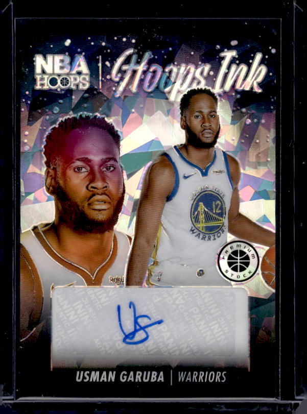 2023-24 Hoops Premium Stock #HI-GAR Usman Garuba Hoops Ink Ice Prizm Autographs