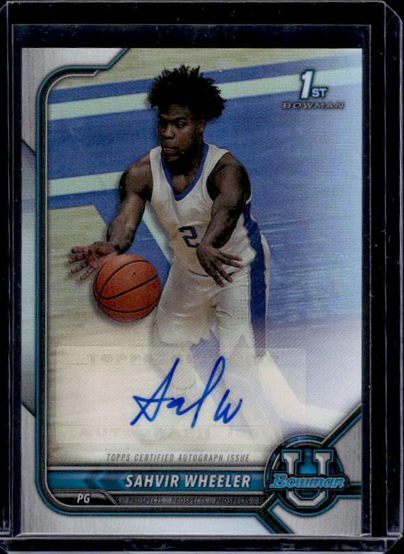 2021-22 Bowman University #BCPA-SW Sahvir Wheeler Chrome Prospect Autographs