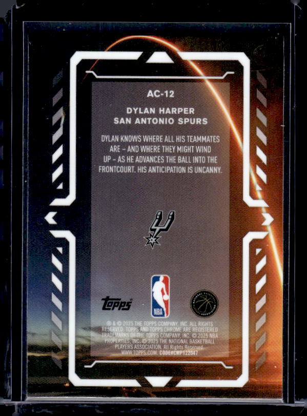 2025-26 Topps Chrome #AC-12 Dylan Harper Activators