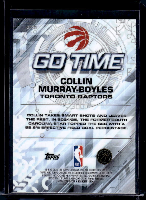 2025-26 Topps Chrome #GT-23 Collin Murray-Boyles Go Time