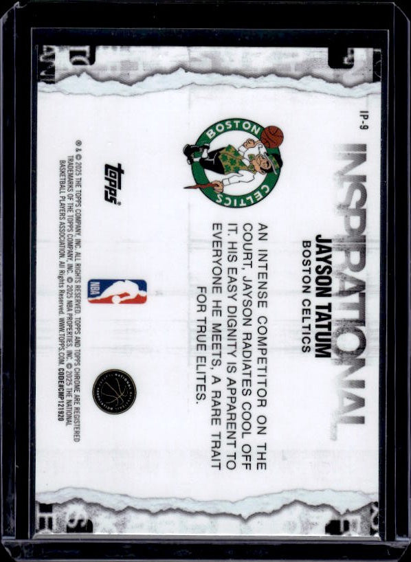 2025-26 Topps Chrome #IP-9 Jayson Tatum Inspirational