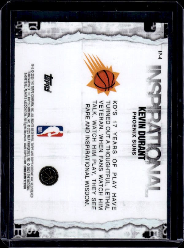 2025-26 Topps Chrome #IP-4 Kevin Durant Inspirational