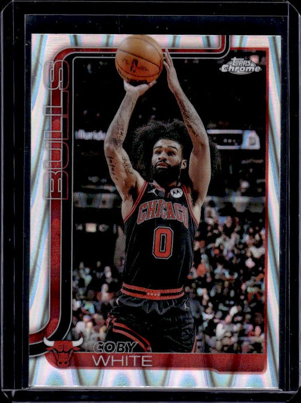 2025-26 Topps Chrome #80 Coby White RayWave Refractor