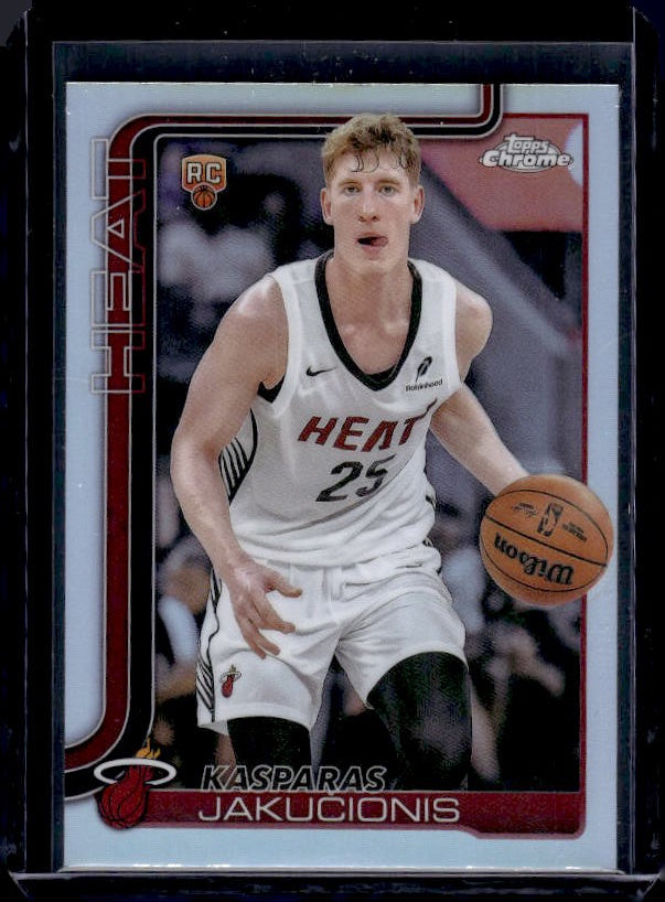 2025-26 Topps Chrome #270 Kasparas Jakučionis Basketball Refractor