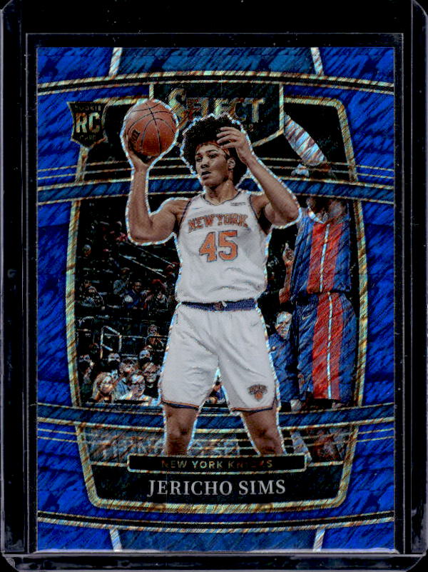 2021-22 Panini Select #87 Jericho Sims Blue Shimmer Prizms