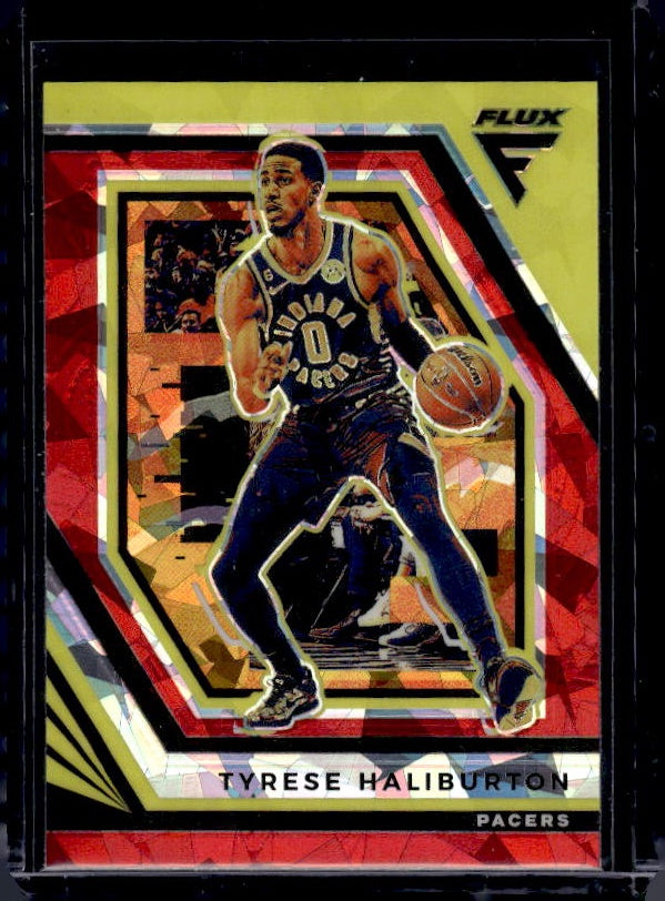 2022-23 Panini Flux #20 Tyrese Haliburton Red Cracked Ice