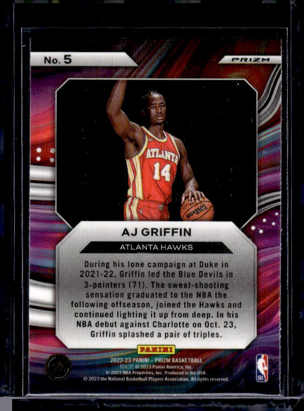 2022-23 Panini Prizm #5 AJ Griffin Instant Impact