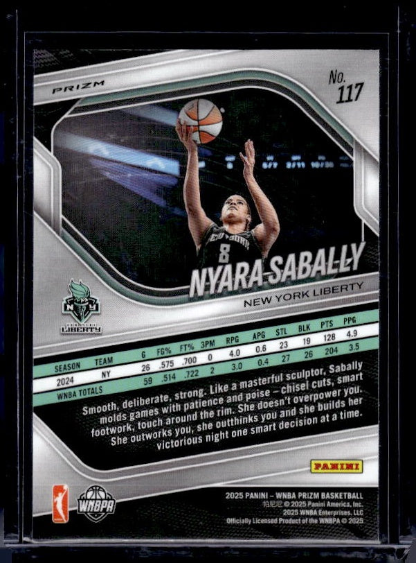 2025 Panini Prizm WNBA #117 Nyara Sabally Blue Velocity Prizms