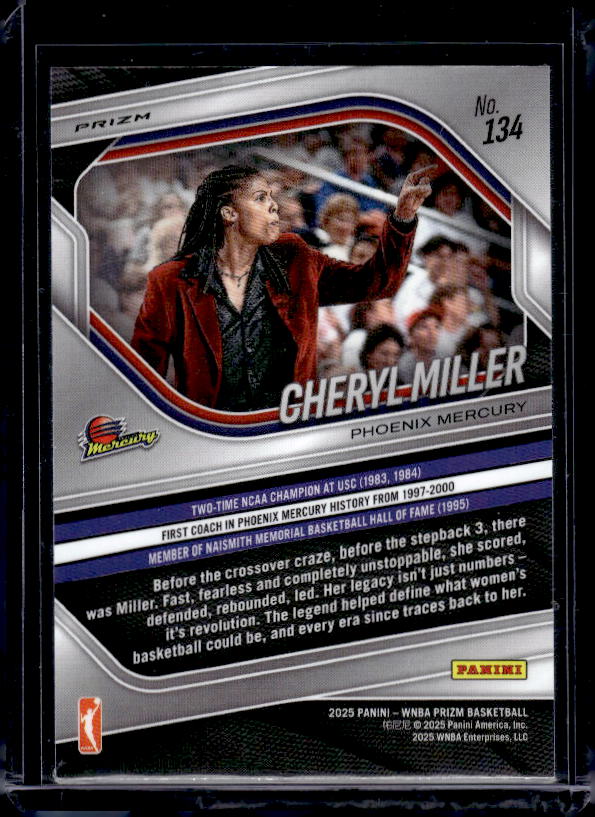 2025 Panini Prizm WNBA #134 Cheryl Miller Ice Prizms
