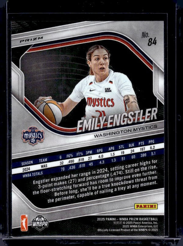 2025 Panini Prizm WNBA #84 Emily Engstler Ice Prizms
