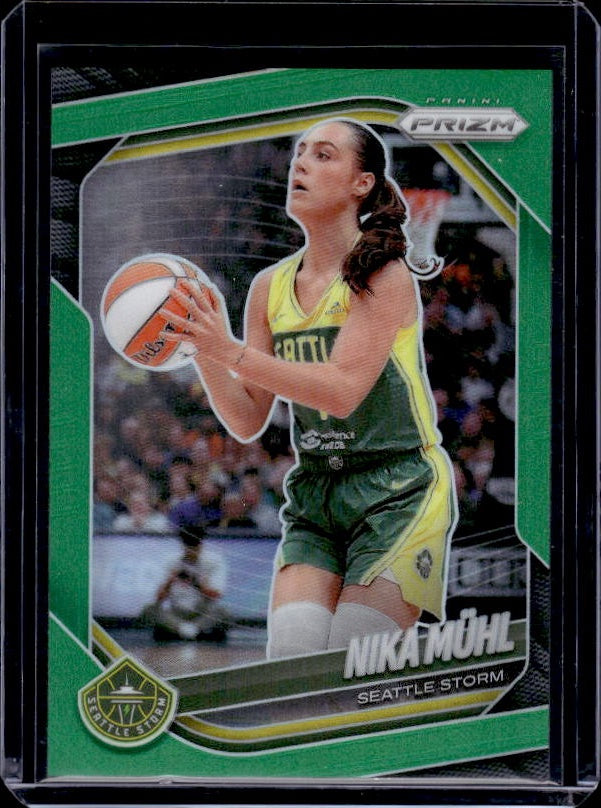 2025 Panini Prizm WNBA #127 Nika Muhl Green Prizms