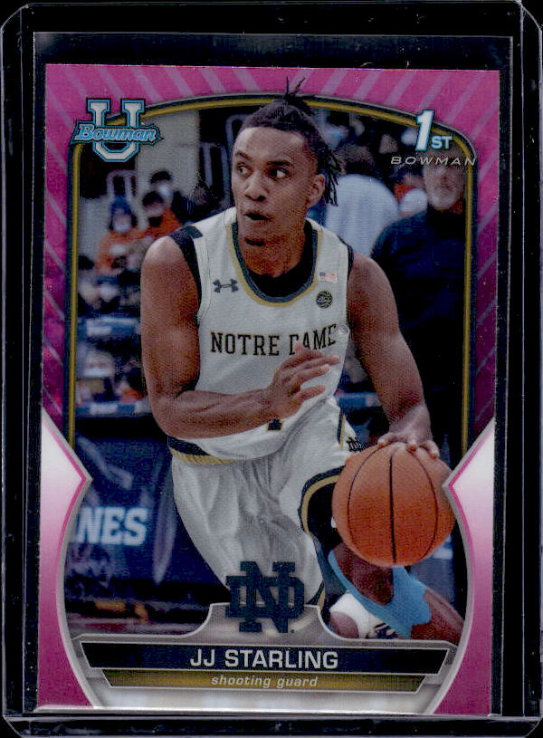 2022-23 Bowman University Chrome #37 JJ Starling Pink