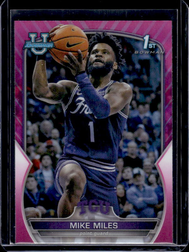 2022-23 Bowman University Chrome #88 Mike Miles Pink