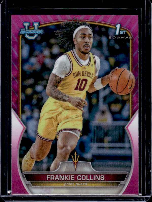 2022-23 Bowman University Chrome #97 Frankie Collins Pink