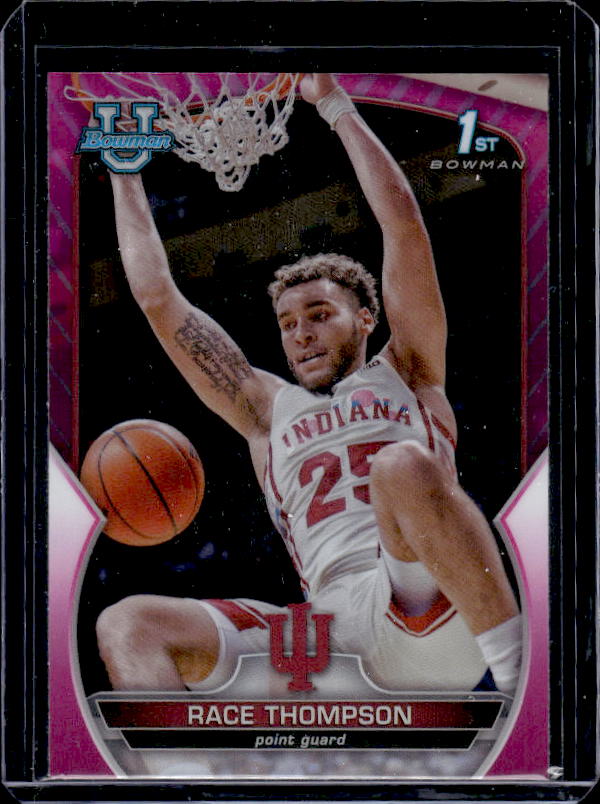2022-23 Bowman University Chrome #65 Race Thompson Pink