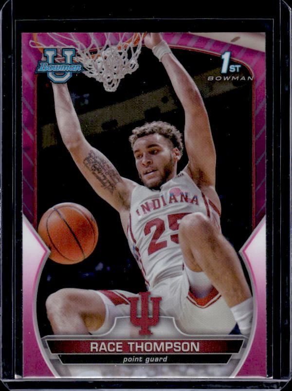 2022-23 Bowman University Chrome #65 Race Thompson Pink