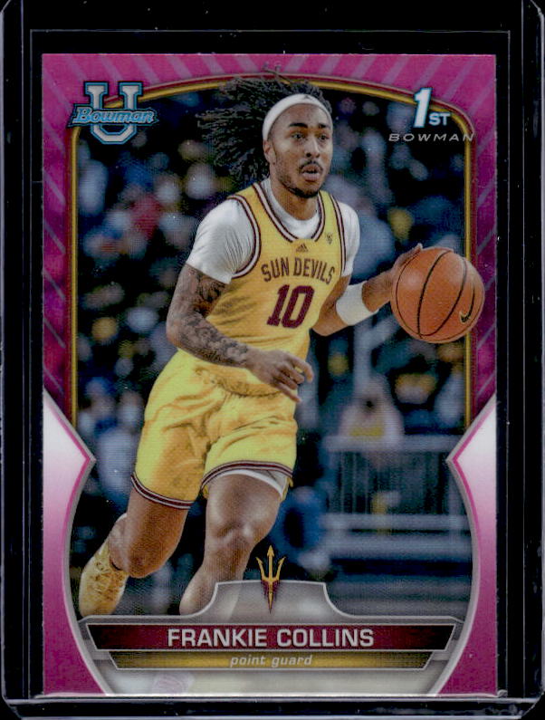2022-23 Bowman University Chrome #97 Frankie Collins Pink