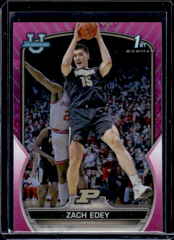 2022-23 Bowman University Chrome #79 Zach Edey Pink