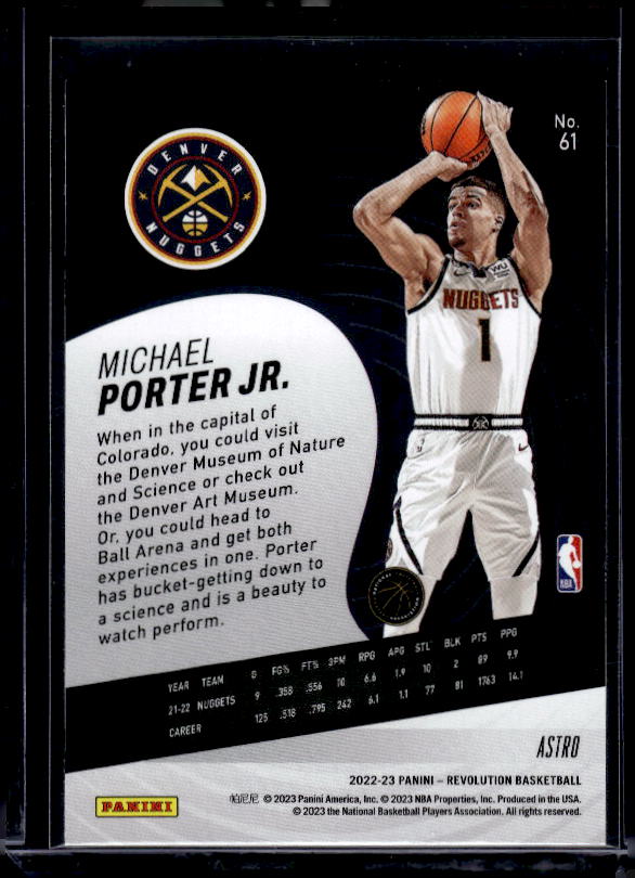 2022-23 Panini Revolution #61 Michael Porter Jr. Astro