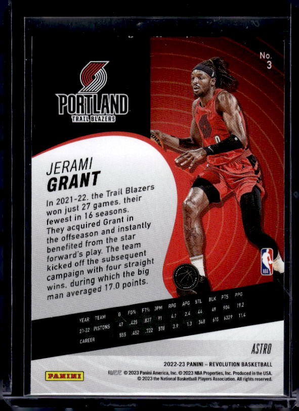 2022-23 Panini Revolution #3 Jerami Grant Astro
