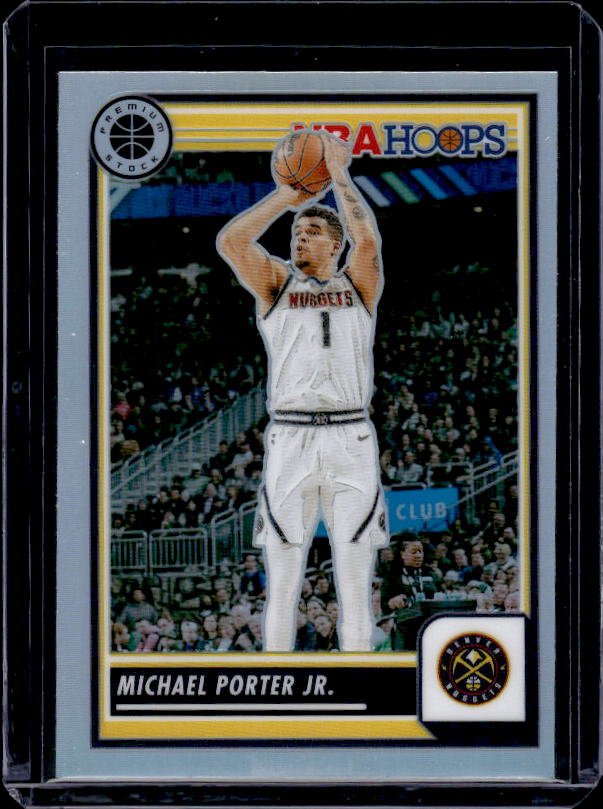 2023-24 Hoops Premium Stock #113 Michael Porter Jr. Silver Prizm