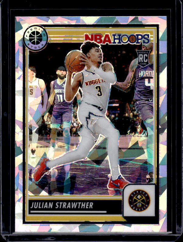 2023-24 Hoops Premium Stock #213 Julian Strawther Ice Prizm