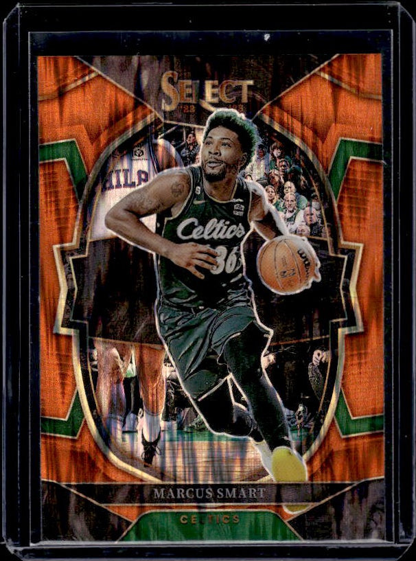 2022-23 Panini Select #35 Marcus Smart Orange Flash Prizms
